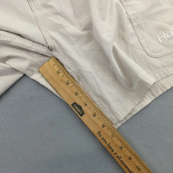 Huk Fishing Performance Shorts Mens XXL 2XL Beige Utility Zip Pocket Outdoor - Picture 8 of 12